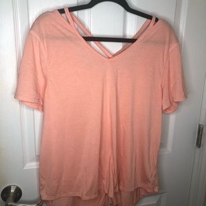 Old Navy Coral Pink Workout Strappy Back Top
